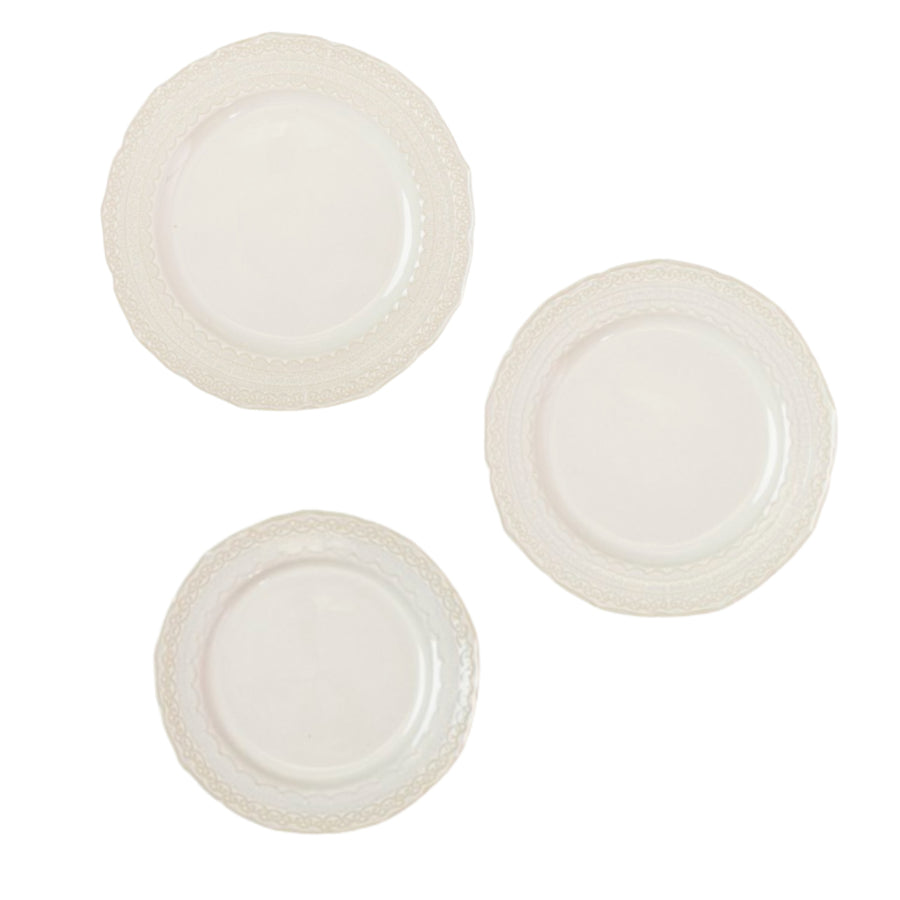 A relevant stock photo of lace china in a typical setting.
