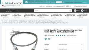 Cat 5e Shielded Ethernet Patch Cables |Custom Made in the USA - cat5e cable factory
