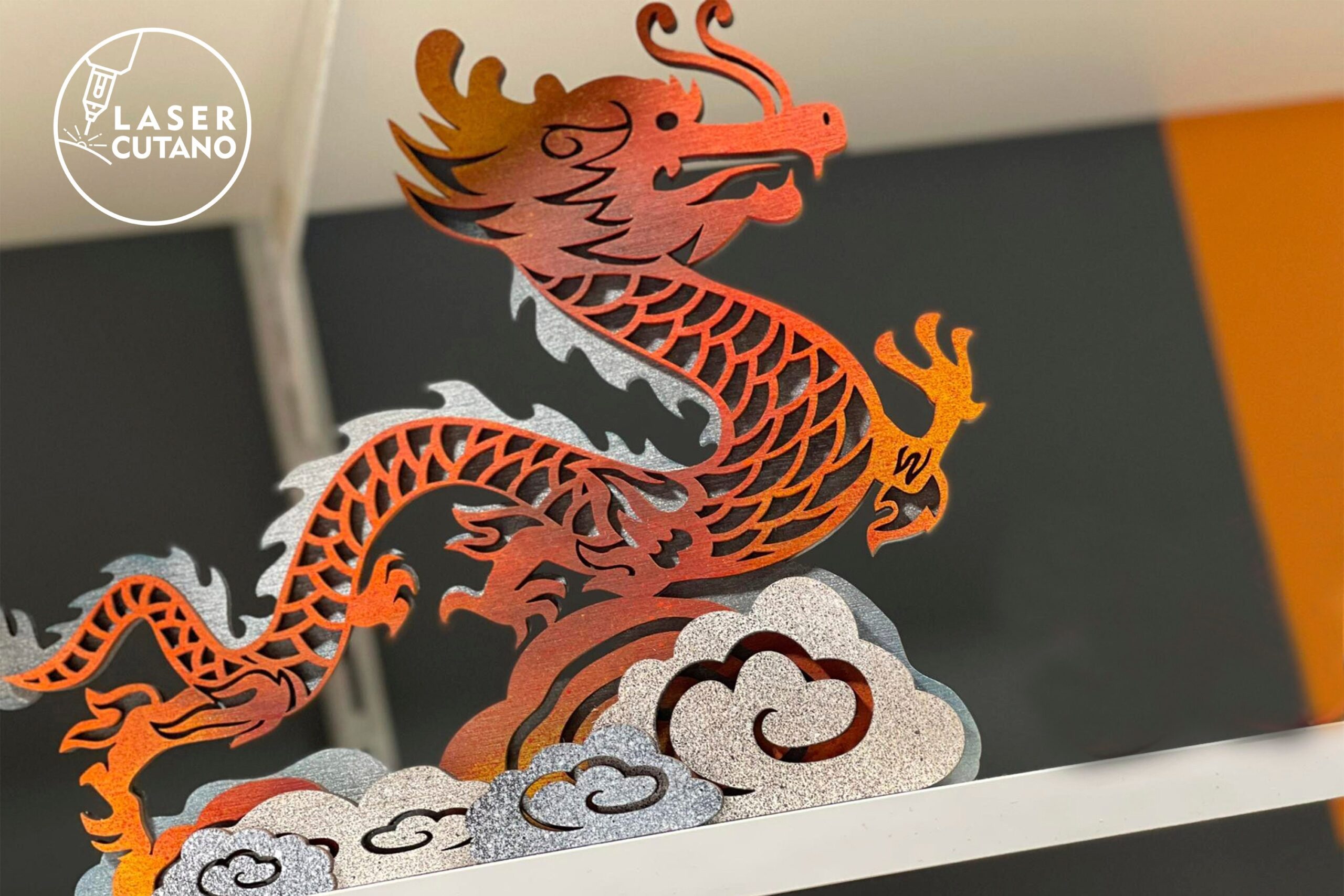 A relevant stock photo of laser cutting china in a typical setting.