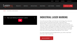 Industrial Laser Marking & Engraving - Laserax - laser cutter engraver factory