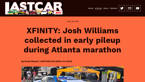 XFINITY: Josh Williams collected in early pileup during Atlanta ... - chevrolet xfinity series racing manufacturer team