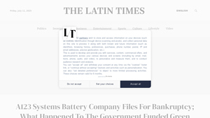 A123 Systems Battery Company Files For Bankruptcy - Latin Times - 123 battery company