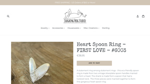 Heart Spoon Ring - FIRST LOVE - #6003 - Laughing Frog Studio - first love manufacturer