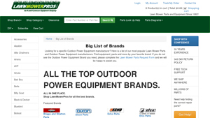 Lawn Mower Parts by Manufacturer List | Lawnmower Pros - lawn mower manufacturer