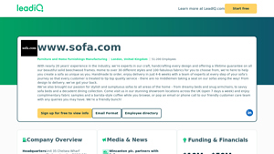 www.sofa.com Company Overview, Contact Details ... - LeadIQ - sofa com company