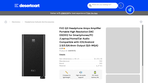Buy FiiO Q3 Amplifier Headphone Amp High Resolution DAC DSD512 for /PC ... - fiio q3 amplifier original manufacturer