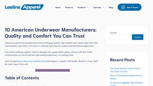10 American Underwear Manufacturers: Best Ethical Brands - underwear manufacturer
