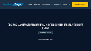 GFG Bag Manufacturer Reviews: 4 Hidden Quality Issues - gfg bag manufacturer