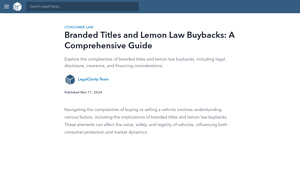 Branded Titles and Lemon Law Buybacks: A Comprehensive Guide - manufacturer buyback title