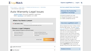 Auto Warranty Lawsuit | Car Warranty Lawyers in My Area | LegalMatch - automobile warranties by manufacturer
