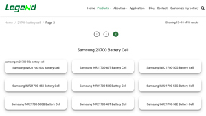 21700 Cells Bulk - Legend Battery - 21700 battery bulk