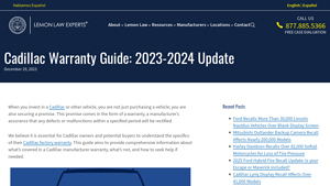 Cadillac Warranty Guide: 2023-2024 Update - The Lemon Law Experts - cadillac manufacturer warranty