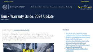 Buick Warranty Guide: 2024 Update - The Lemon Law Experts - buick manufacturer warranty
