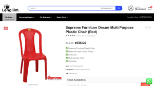 Supreme Furniture Dream Multi Purpose Plastic Chair (Red) - Lengliim - supreme chair company