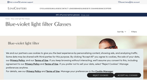 Blue-violet light filter Glasses - LensCrafters - best blue light glasses company