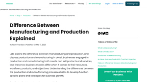 Difference Between Manufacturing and Production Explained - manufacturer production
