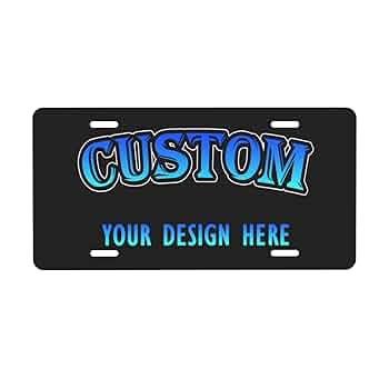 A relevant stock photo of license plate custom in a typical setting.