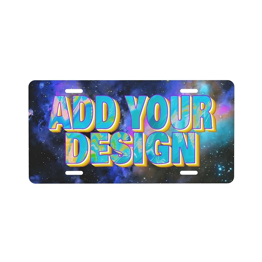 A relevant stock photo of license plate custom in a typical setting.