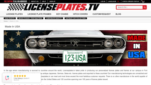 Made In USA - LICENSEPLATES.TV - manufacturer license plate