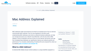 All About MAC Addresses: A Comprehensive Guide - LicenseSpring - mac address by manufacturer