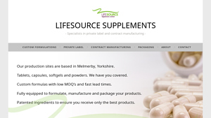 LIFESOURCE SUPPLEMENTS - Specialists in private label and contract ... - contract vitamin manufacturer