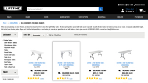 Bulk Orders Folding Tables from Lifetime - lifetime tables bulk