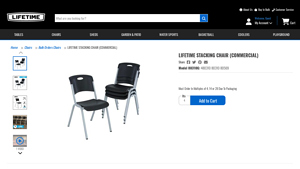 Lifetime Stacking Chair (Commercial) - stackable chairs bulk