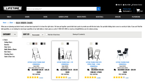 Bulk Orders Chairs from Lifetime - folding chairs bulk