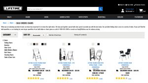 Bulk Orders Chairs from Lifetime - metal chairs bulk