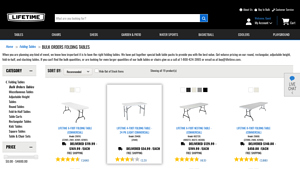 Bulk Orders Folding Tables from Lifetime - 6ft folding table bulk