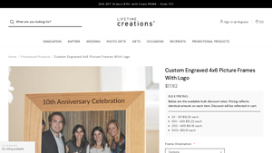 Custom Engraved 4x6 Picture Frames with Logo - Lifetime Creations - 4x6 photo frame bulk