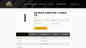 [60041] AD Bulk USB/Type C Cable 3.3' - Lil' Drug Sales - usb type c cable bulk