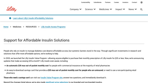 Lilly Insulin is $35 or Less a Month* - Eli Lilly and Company - novolog manufacturer