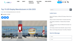 Top 15 LED Display Manufacturers in USA 2025 - display manufacturer