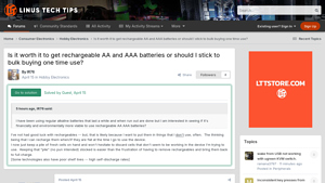 Is it worth it to get rechargeable AA and AAA batteries or should I ... - triple a batteries bulk
