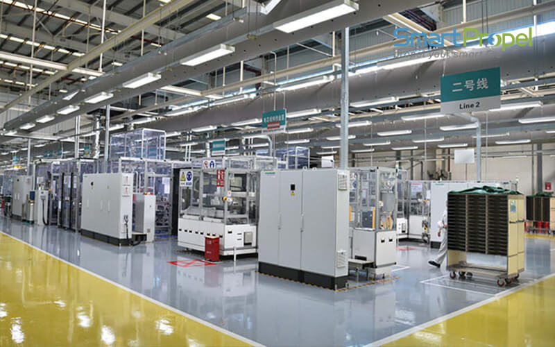 A relevant stock photo of lithium battery manufacturer in a typical setting.