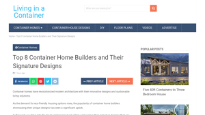Top 8 Container Home Builders and Their Signature Designs - container home manufacturer