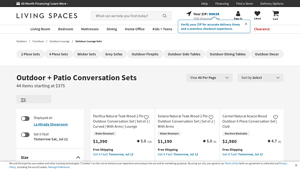 Outdoor + Patio Conversation Sets - Living Spaces - patio conversation sets factory