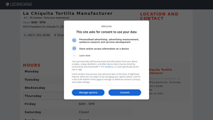 LA CHIQUITA TORTILLA MANUFACTURER - Orlando FL - Hours, Directions ... - la chiquita tortilla manufacturer