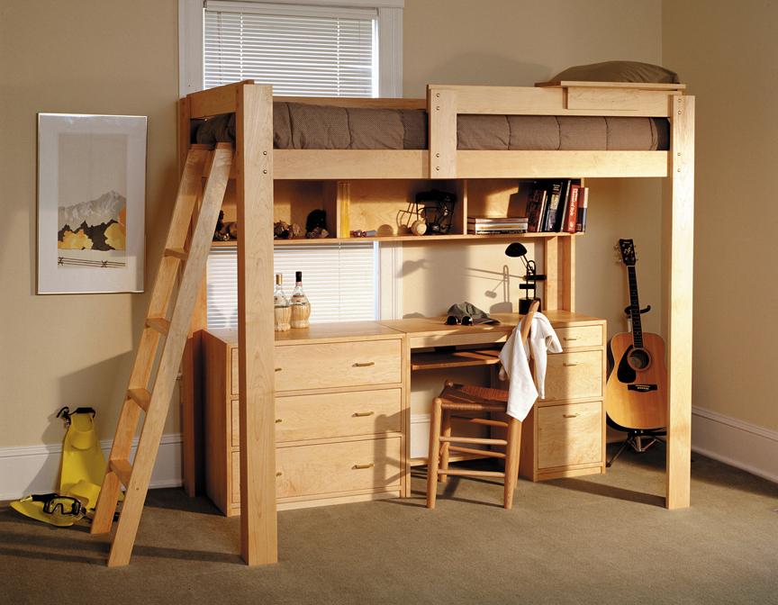 A relevant stock photo of loft bed custom in a typical setting.