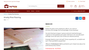 Knotty Pine Flooring - The Log Home Shoppe - pine flooring company