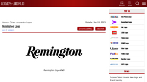 Remington Logo, symbol, meaning, history, PNG, brand - Logos-world - gun manufacturer logos