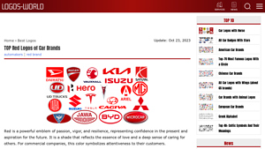 TOP Red Logos of Car Brands - Logos-world - ac manufacturer with triangle logo black red yellow