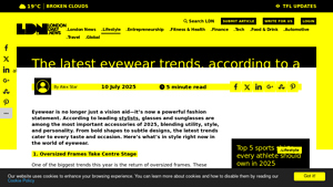 The latest eyewear trends, according to a stylists | London Daily News - oversized glasses bulk