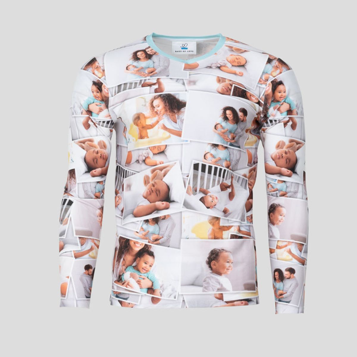 A relevant stock photo of long sleeve t shirts custom in a typical setting.