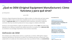 ¿Qué es OEM (Original Equipment Manufacturer): Cómo funciona y para qué ... - oem equipment manufacturer