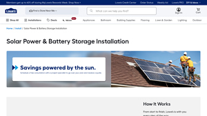 Solar Power & Battery Storage Installation - Lowe's - solar system installation company