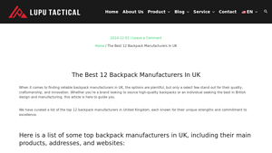 The Best 12 Backpack Manufacturers In UK - luputacticalgear.com - backpack manufacturer