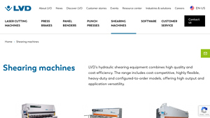 Shearing machines - LVD Group - shearing machine company