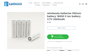 wholesale batteries lithium battery 18650 li ion battery 3.7V 3000mAh - 18650 lithium battery bulk